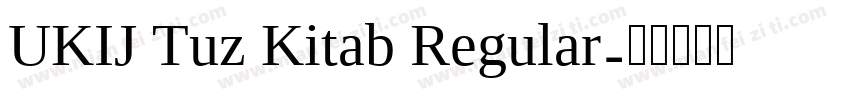 UKIJ Tuz Kitab Regular字体转换